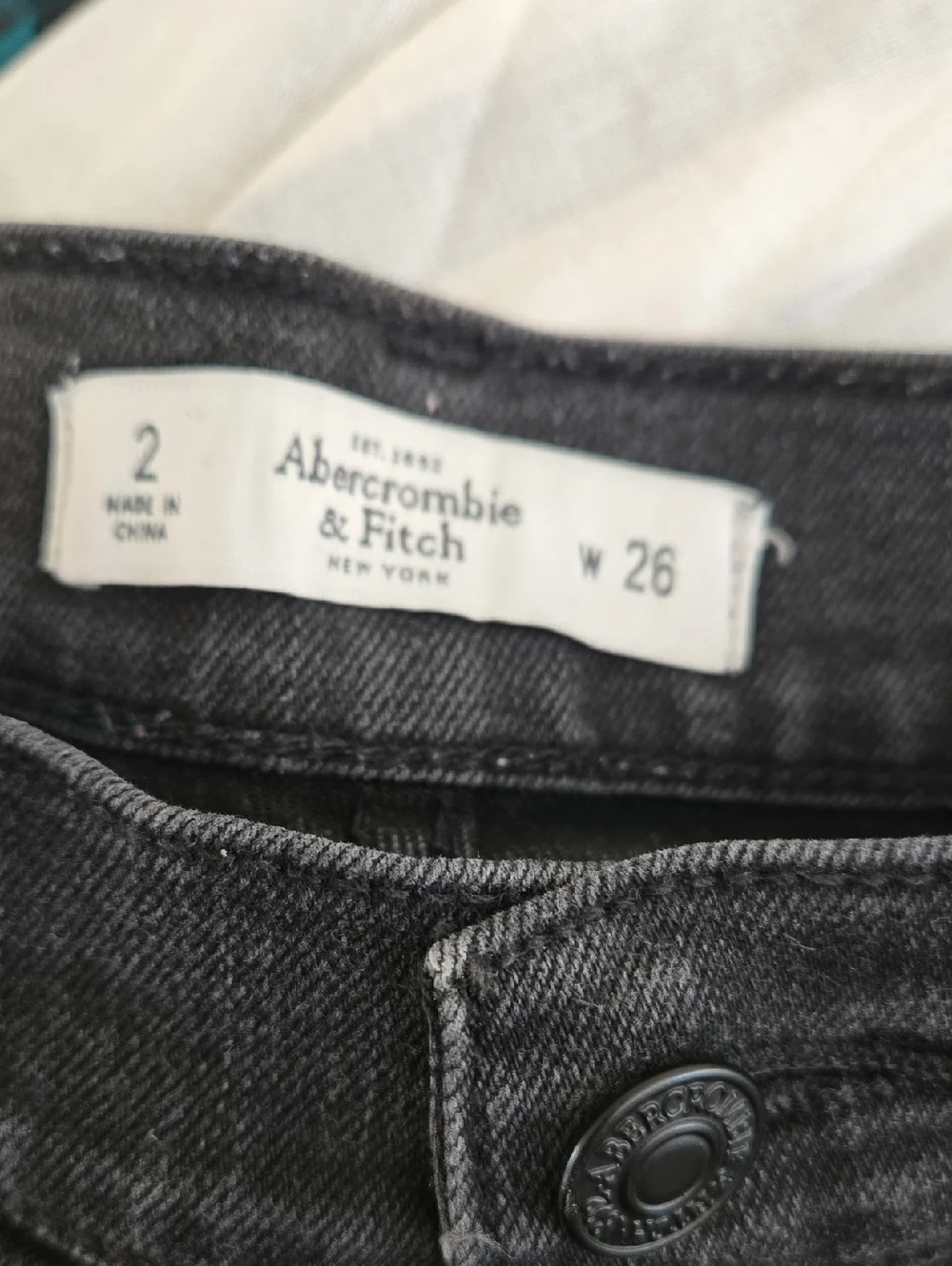 Abercrombie & Fitch Black Wash Denim Short Shorts
